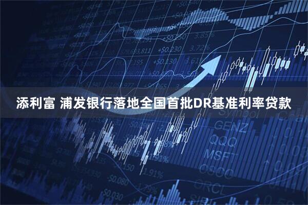 添利富 浦发银行落地全国首批DR基准利率贷款