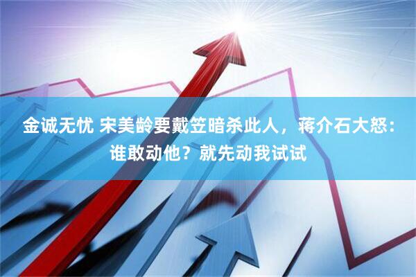 金诚无忧 宋美龄要戴笠暗杀此人，蒋介石大怒：谁敢动他？就先动我试试