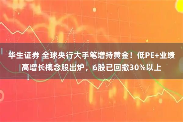 华生证券 全球央行大手笔增持黄金！低PE+业绩高增长概念股出炉，6股已回撤30%以上